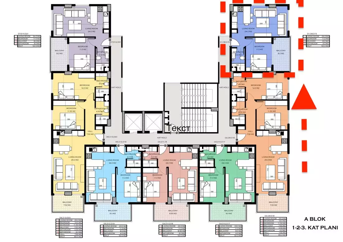 Квартира 52м² в Турции, Каргыджак. Стоимостью 159500€ аренда фото-20