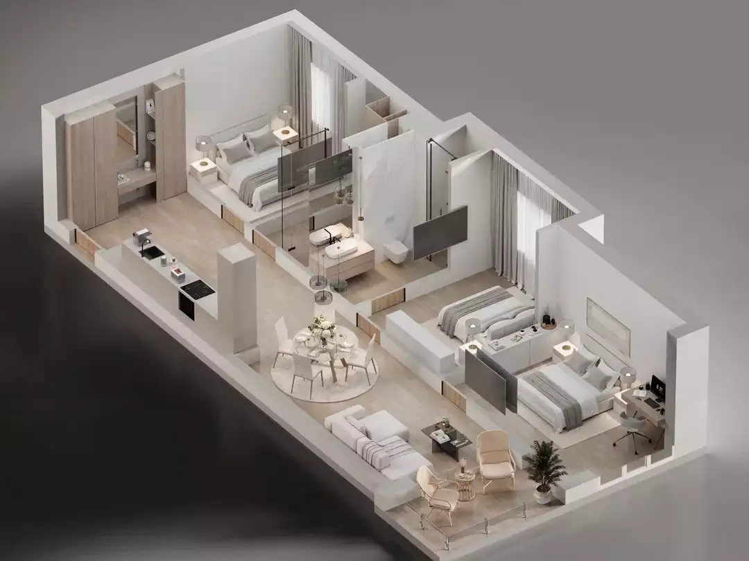 Квартира 52м² в Черногории, Бечичи. Стоимостью 171600€ аренда фото-7