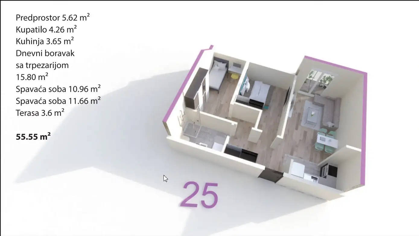 Квартира 55м² в Сербии, Белград. Стоимостью 130000€ аренда фото-8