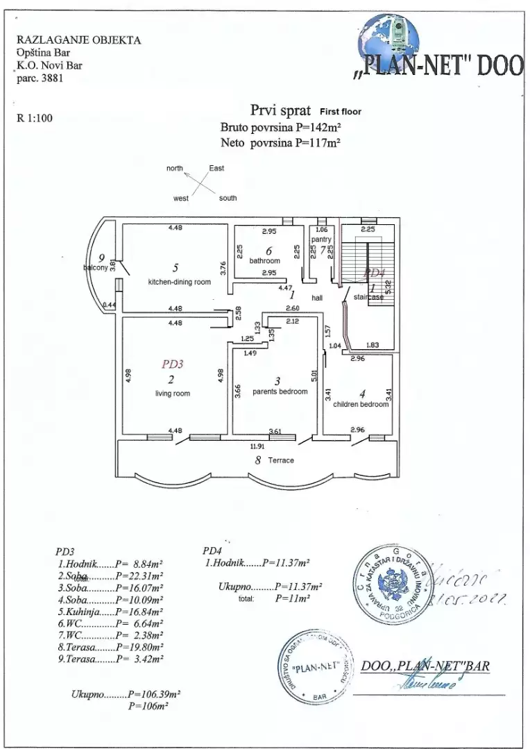 Квартира 106м² в Черногории, Бар. Стоимостью 145000€ аренда фото-4