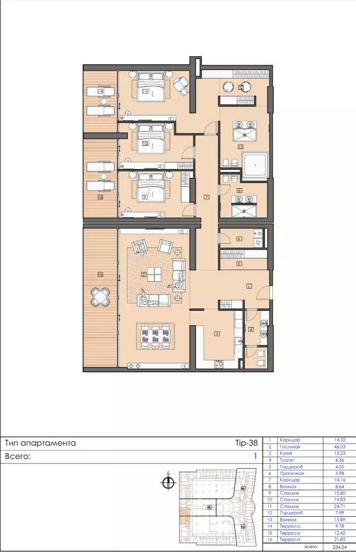 Коттедж 74м² в Черногории, Бар. Стоимостью 347001€ аренда фото-54