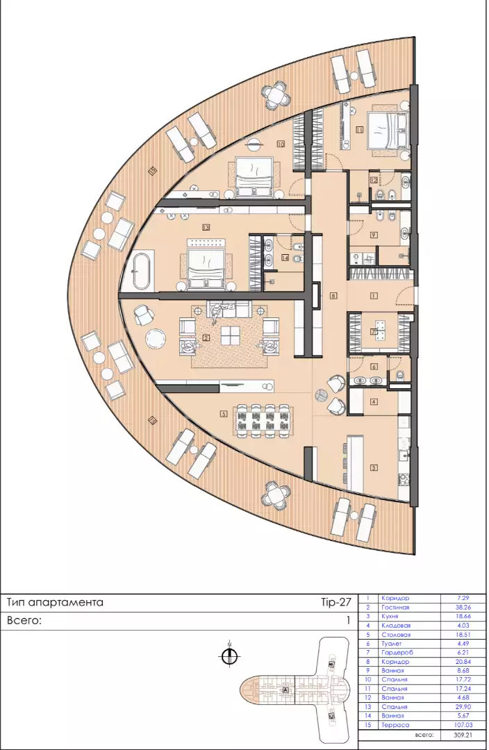 Коттедж 74м² в Черногории, Бар. Стоимостью 347001€ аренда фото-55