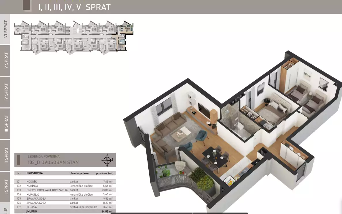 Квартира 64м² в Черногории, Бар. Стоимостью 153600€ аренда фото-2