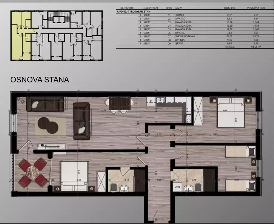 Квартира 94м² в Черногории, Бар. Стоимостью 149600€ аренда фото-2