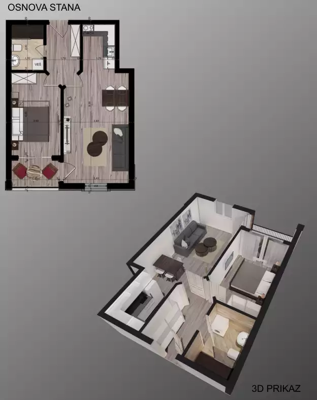 Квартира 47м² в Черногории, Бар. Стоимостью 103400€ аренда фото-1