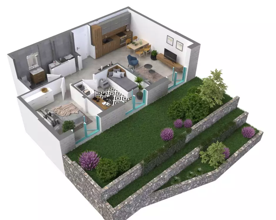 Квартира 105м² в Черногории, Доброта. Стоимостью 320000€ аренда фото-9
