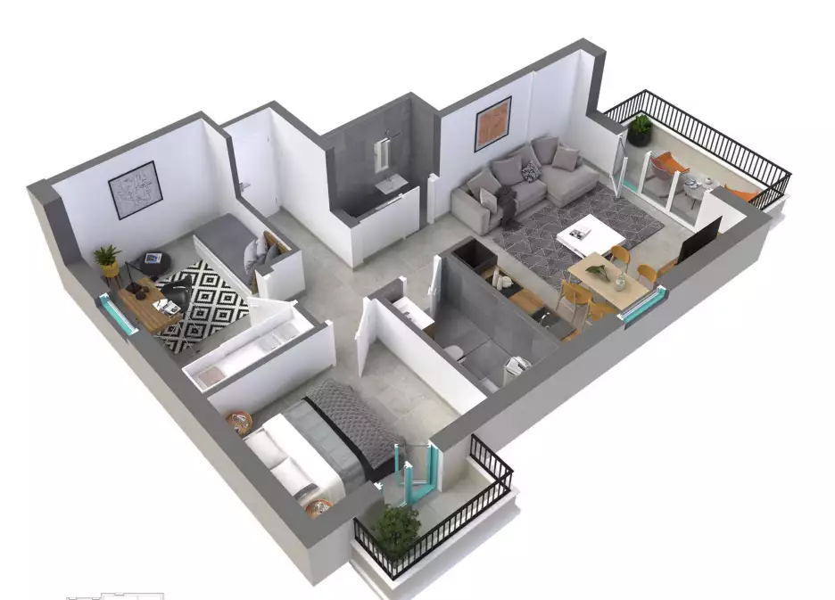 Квартира 64м² в Черногории, Доброта. Стоимостью 250000€ аренда фото-7