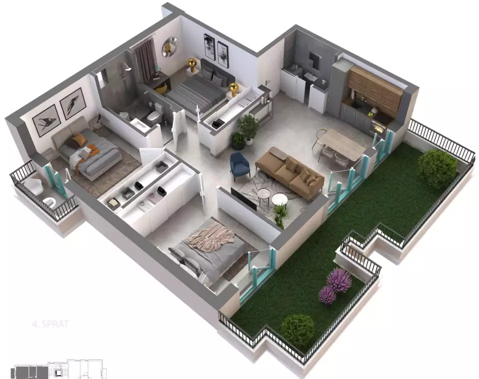 Квартира 187м² в Черногории, Доброта. Стоимостью 670000€ аренда фото-10