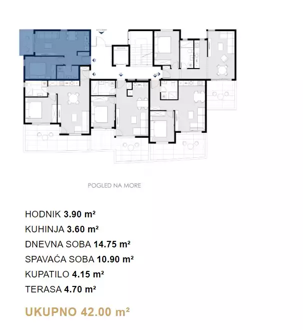 Квартира 42м² в Черногории, Добра Вода. Стоимостью 84000€ аренда фото-7