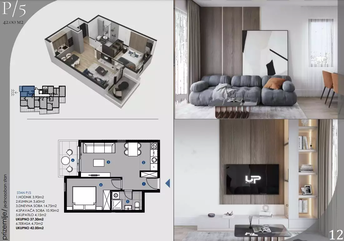 Квартира 42м² в Черногории, Добра Вода. Стоимостью 84000€ аренда фото-9