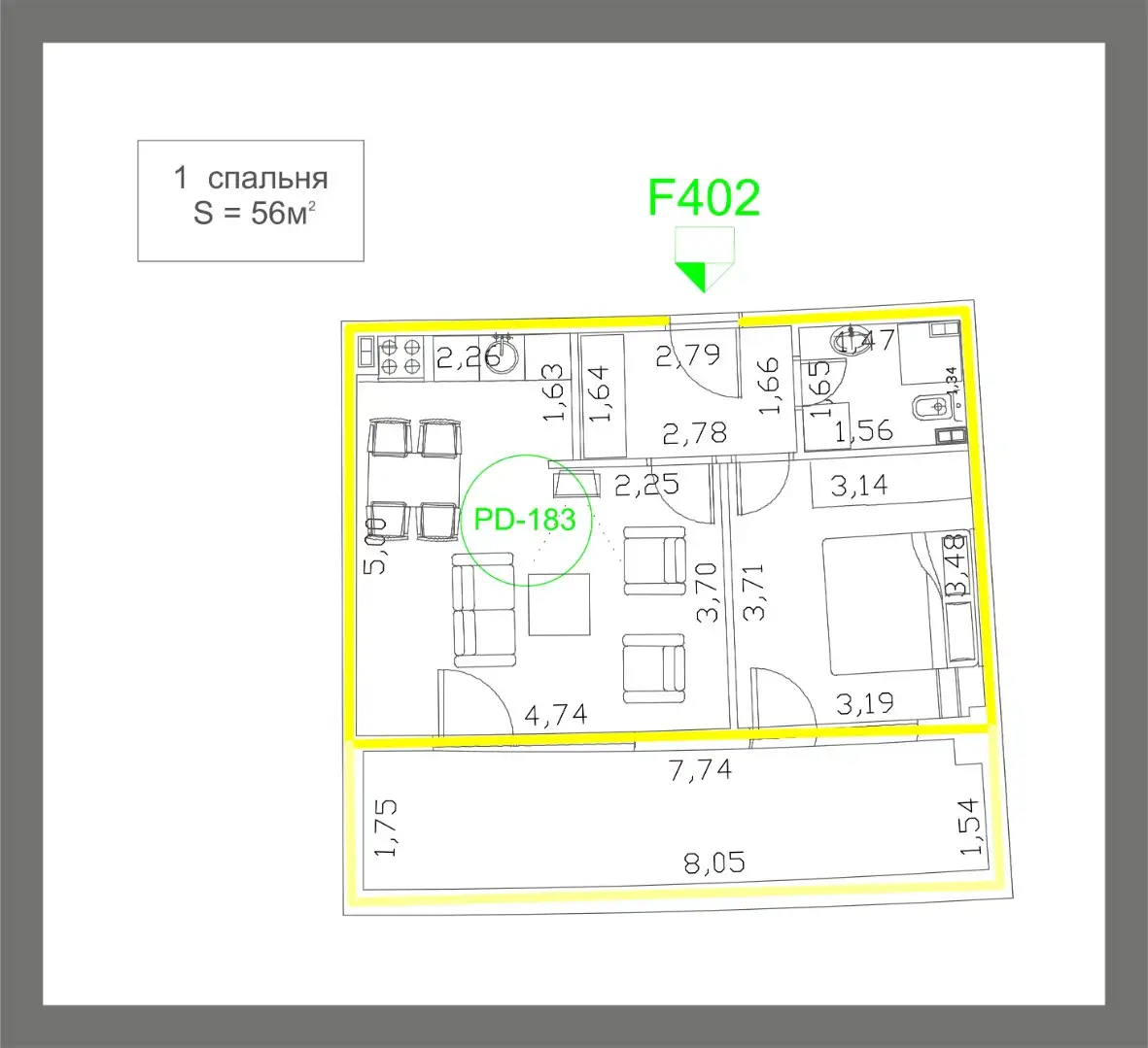 Квартира 50м² в Черногории, Будва. Стоимостью 296800€ аренда фото-18