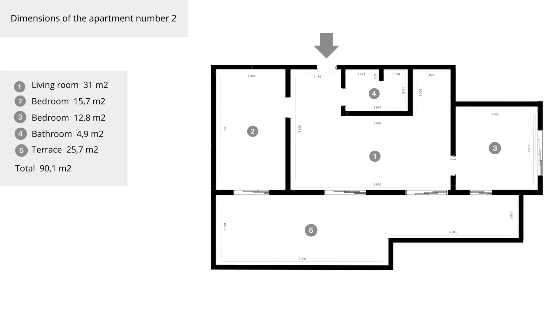 Квартира 90м² в Черногории, Тиват. Стоимостью 198000€ аренда фото-2