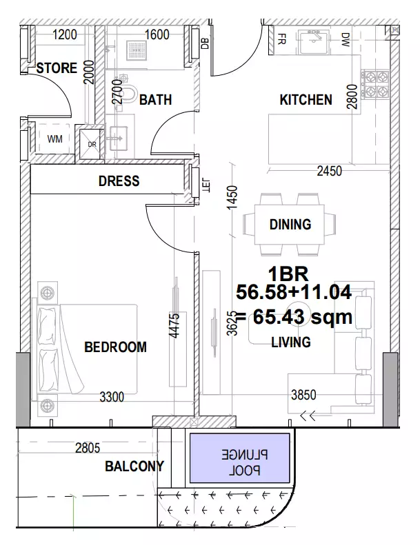 Квартира 65м² в ОАЭ, Дубай. Стоимостью 642628$ аренда фото-12