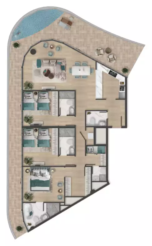Квартира 227м² в ОАЭ, Рас-эль-Хайма. Стоимостью 1747165$ аренда фото-22