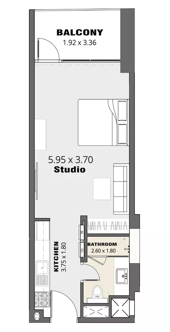 Квартира 46м² в ОАЭ, Дубай. Стоимостью 987777$ аренда фото-10