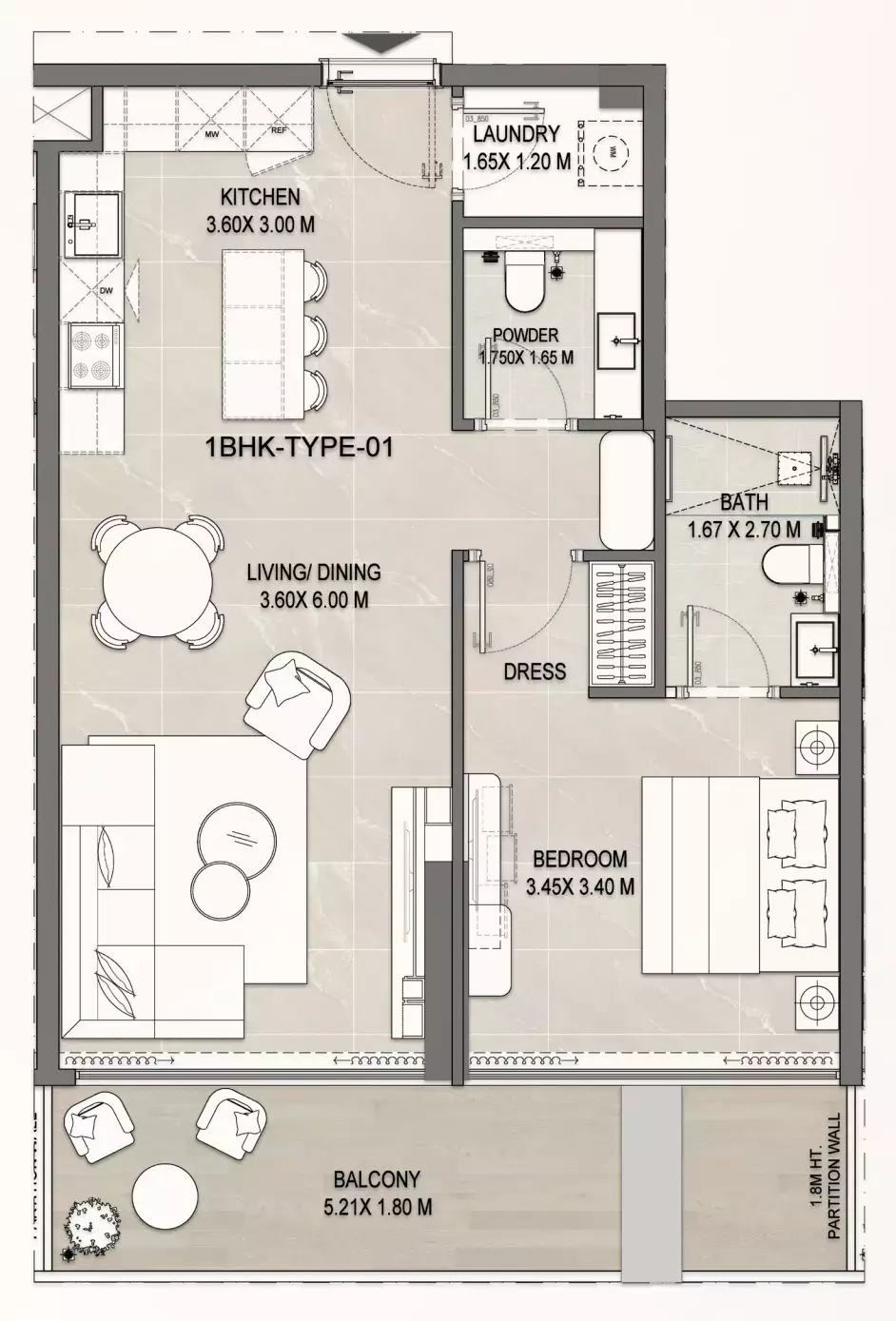 Квартира 79м² в ОАЭ, Дубай. Стоимостью 422365$ аренда фото-6