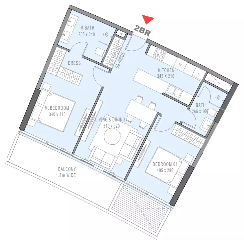 Квартира 89м² в ОАЭ, Абу-Даби. Стоимостью 465633$ аренда фото-3