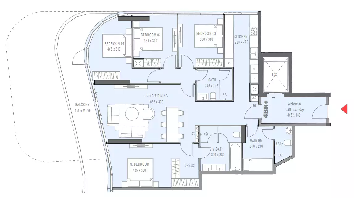 Квартира 172м² в ОАЭ, Абу-Даби. Стоимостью 756994$ аренда фото-3