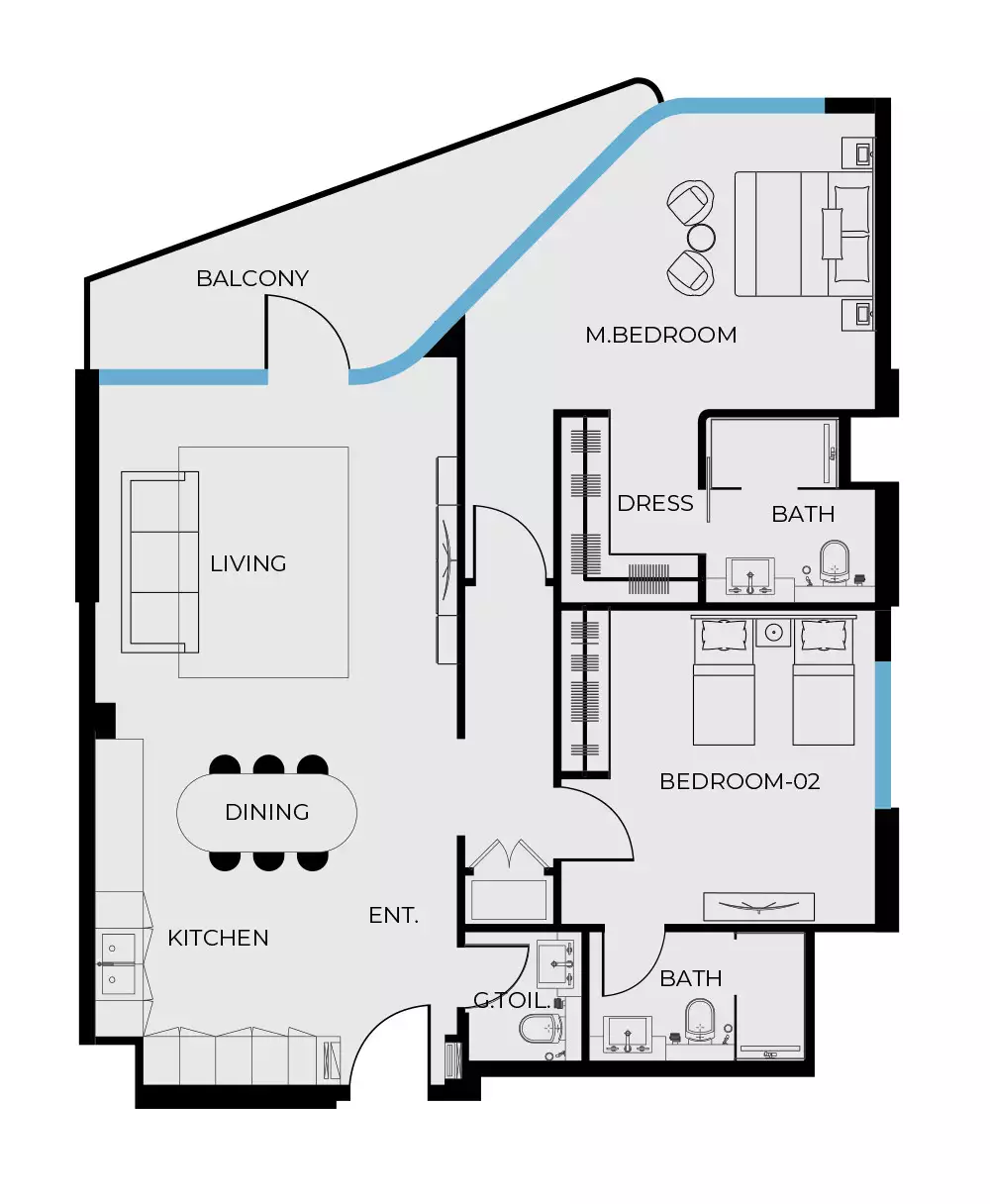Квартира 111м² в ОАЭ, Дубай. Стоимостью 771271$ аренда фото-18
