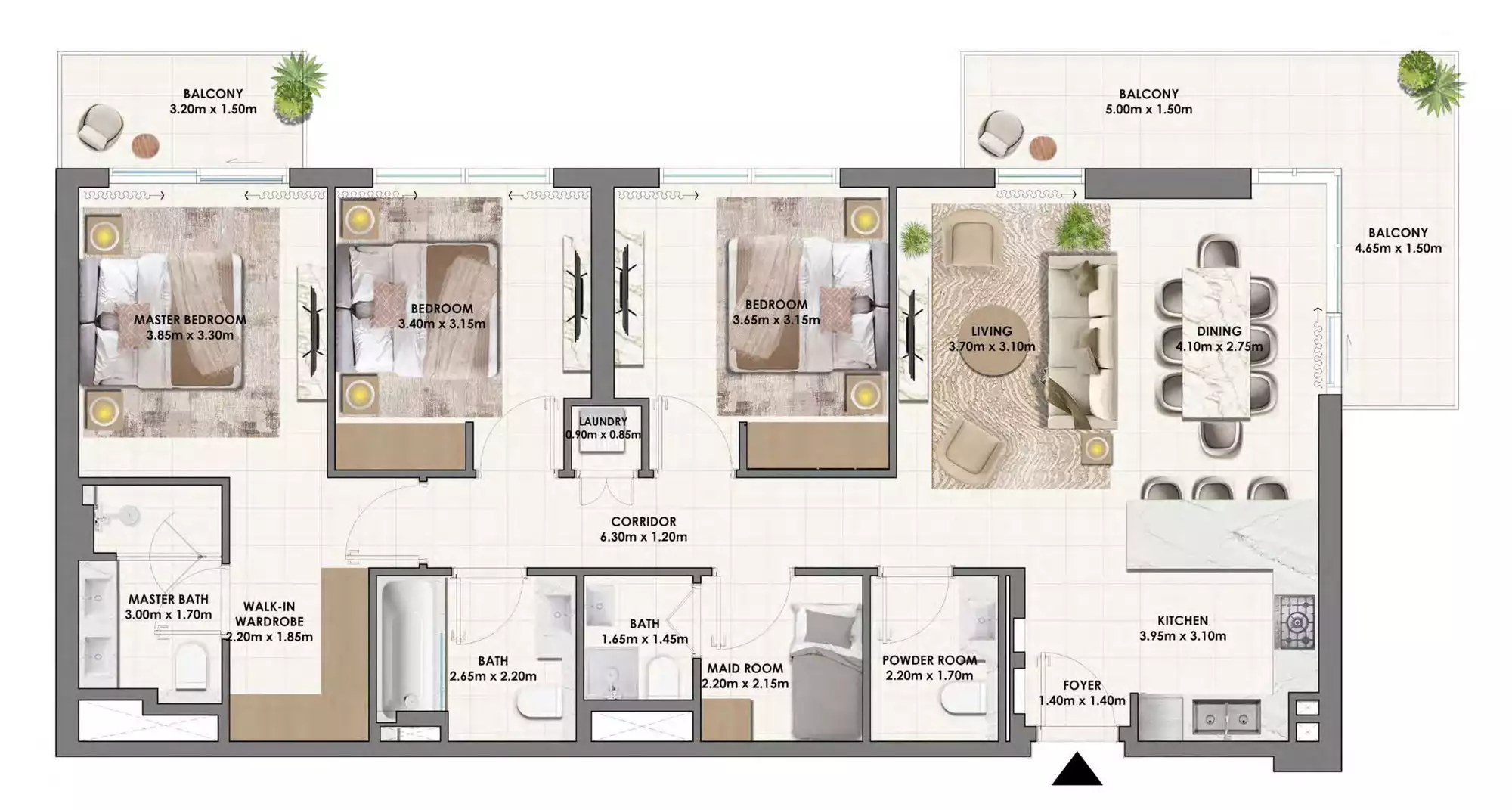Квартира 146м² в ОАЭ, Дубай. Стоимостью 1023300$ аренда фото-11