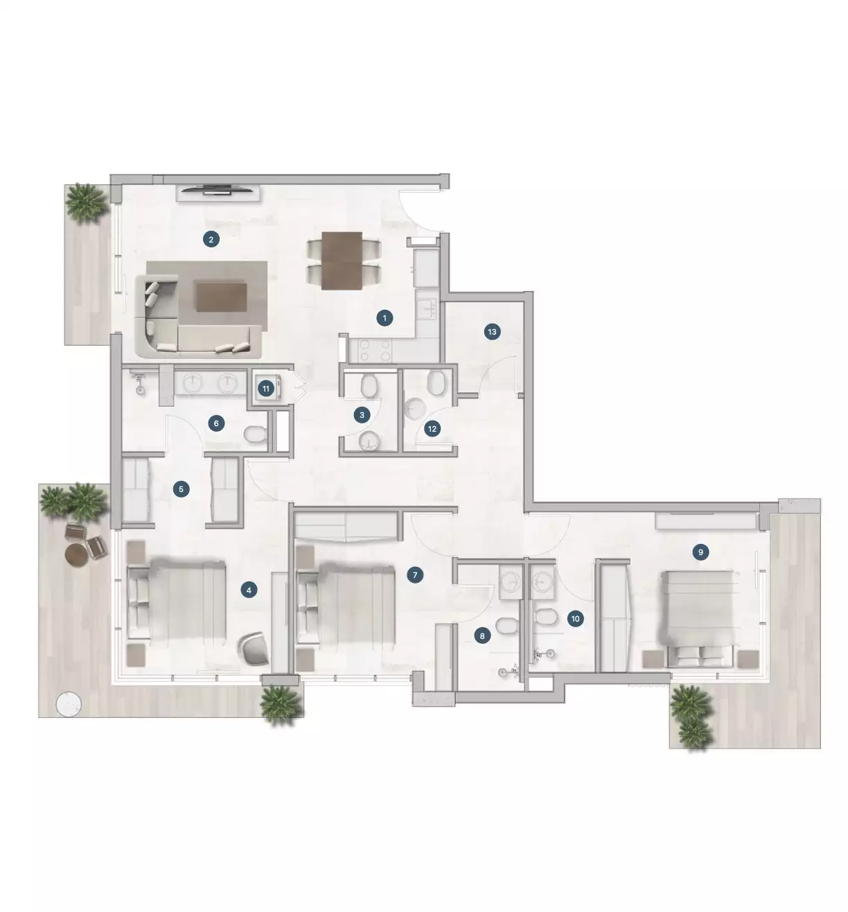 Квартира 151м² в ОАЭ, Дубай. Стоимостью 675240$ аренда фото-16