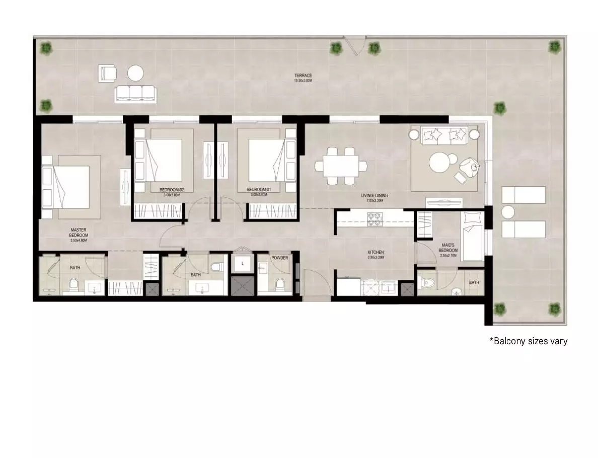 Квартира 206м² в ОАЭ, Дубай. Стоимостью 639427$ аренда фото-9