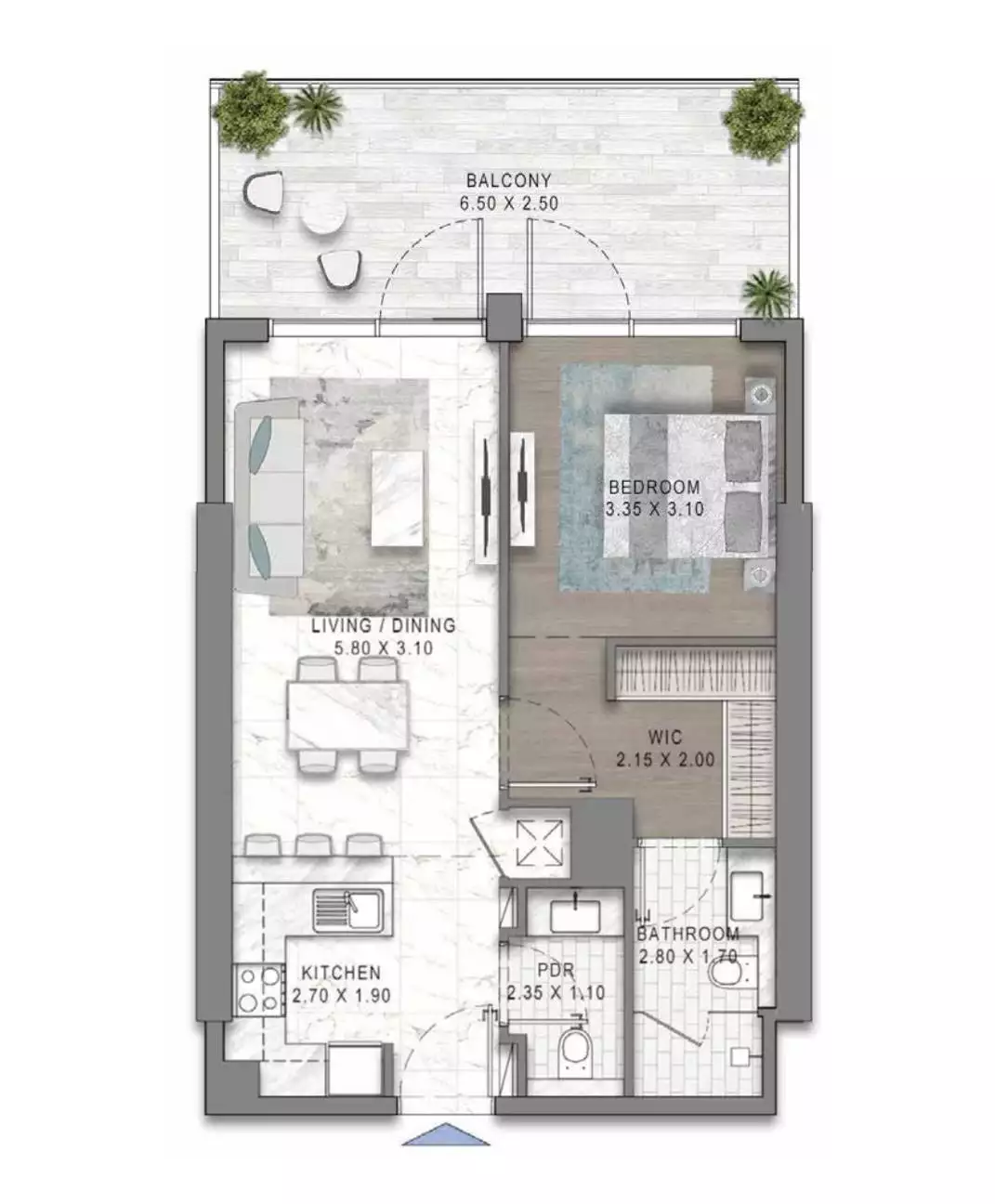 Квартира 74м² в ОАЭ, Дубай. Стоимостью 241839$ аренда фото-19
