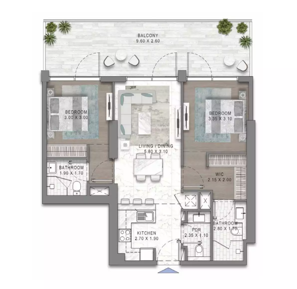 Квартира 124м² в ОАЭ, Дубай. Стоимостью 358129$ аренда фото-19