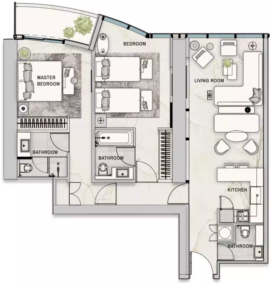 Квартира 103м² в ОАЭ, Дубай. Стоимостью 783107$ аренда фото-16