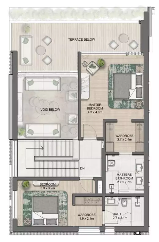 Квартира 188м² в ОАЭ, Абу-Даби. Стоимостью 908059$ аренда фото-21