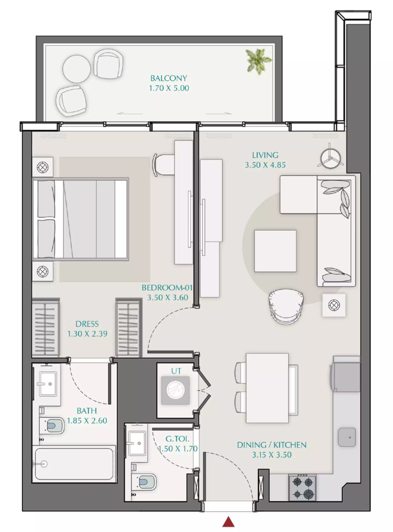 Квартира 67м² в ОАЭ, Дубай. Стоимостью 408512$ аренда фото-20