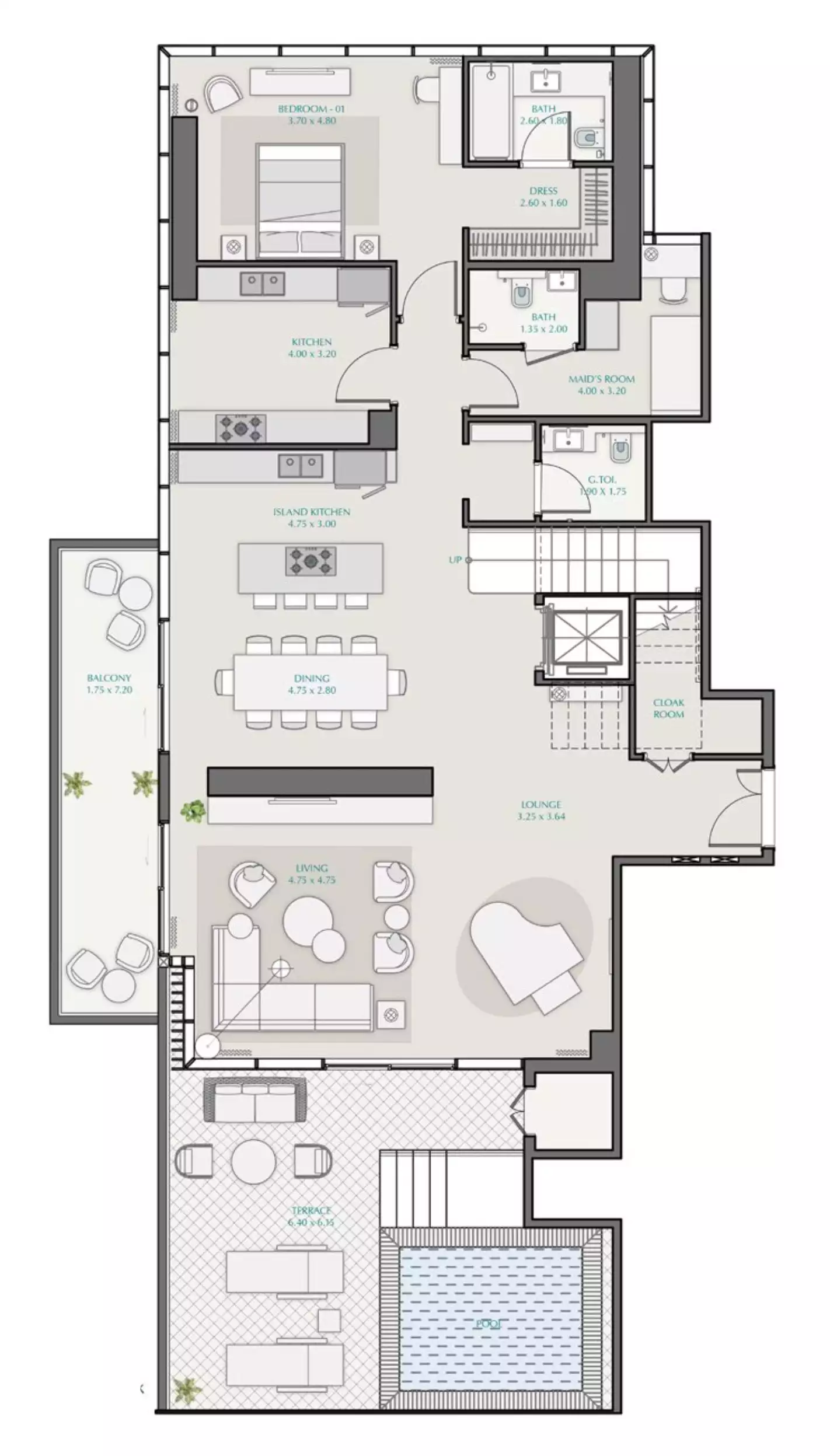 Квартира 414м² в ОАЭ, Дубай. Стоимостью 3186396$ аренда фото-20