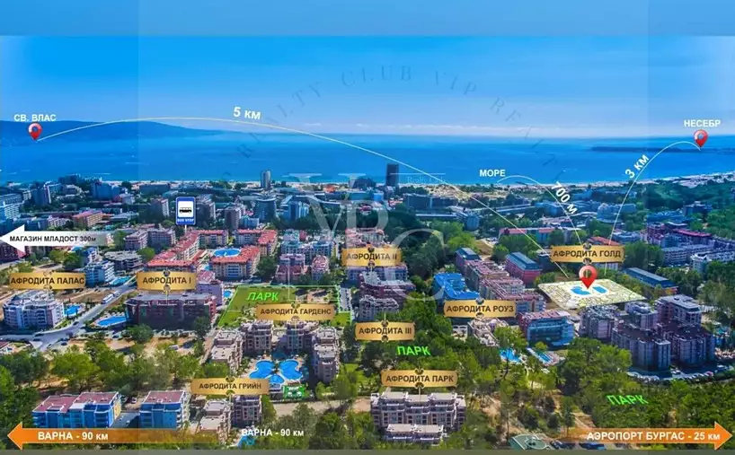 Квартира 52м² в Болгарии, Солнечный берег. Стоимостью 99601€ аренда фото-4