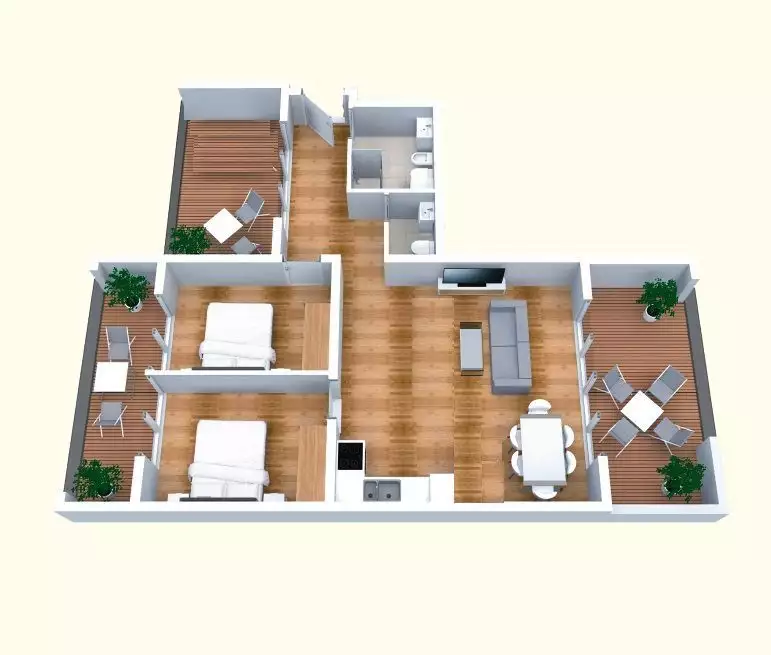 Квартира 65м² в Черногории, Бечичи. Стоимостью 290000€ аренда фото-10