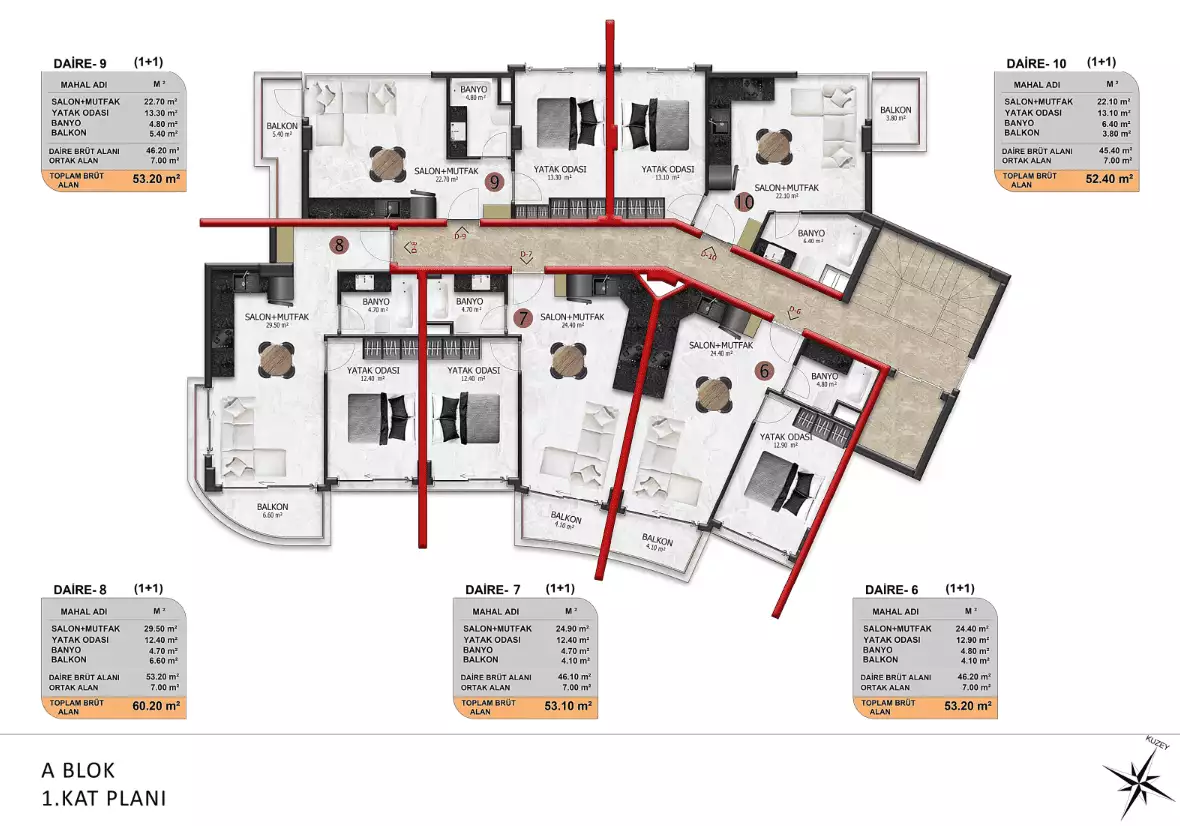 Квартира 45м² в Турции, Оба. Стоимостью 134000€ аренда фото-21