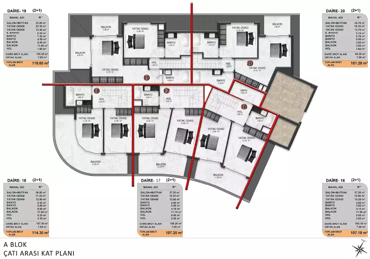 Квартира 45м² в Турции, Оба. Стоимостью 134000€ аренда фото-24