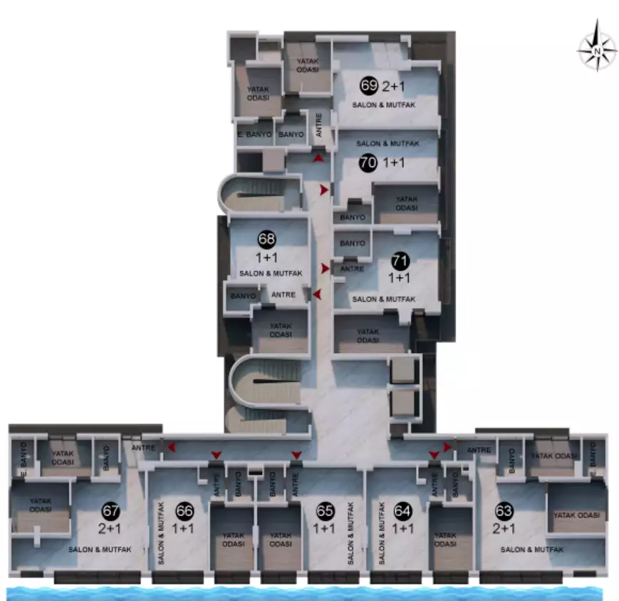 Квартира 48м² в Турции, Анталья. Стоимостью 402000€ аренда фото-19