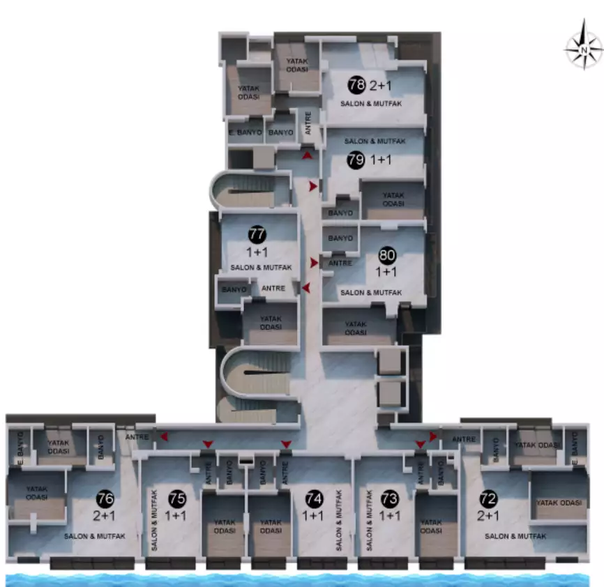 Квартира 48м² в Турции, Анталья. Стоимостью 402000€ аренда фото-20