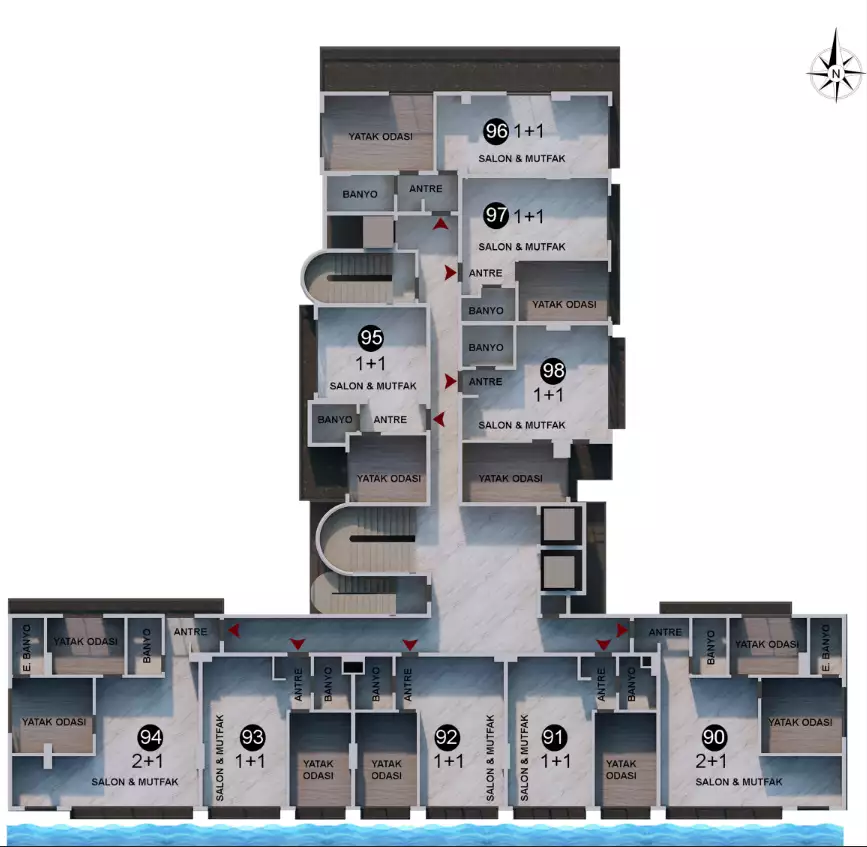 Квартира 48м² в Турции, Анталья. Стоимостью 402000€ аренда фото-22
