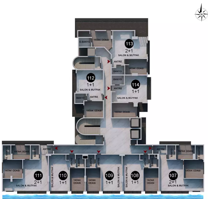 Квартира 48м² в Турции, Анталья. Стоимостью 402000€ аренда фото-24