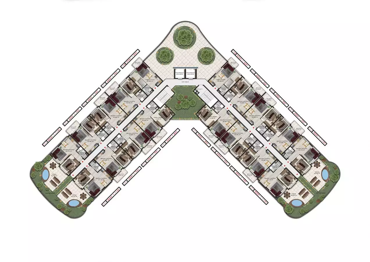 Квартира 44м² в Турции, Анталья. Стоимостью 191000€ аренда фото-21