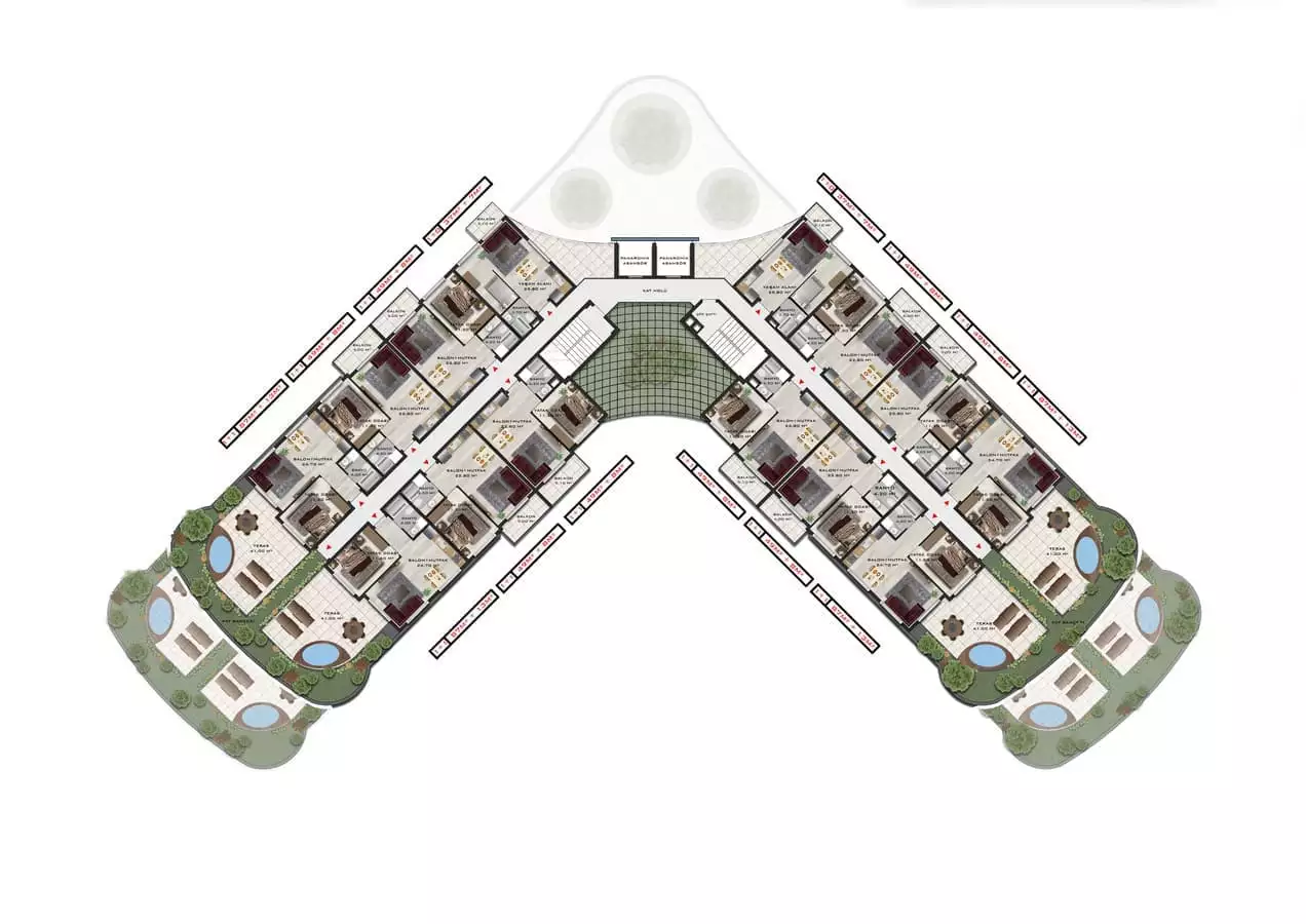 Квартира 44м² в Турции, Анталья. Стоимостью 191000€ аренда фото-22