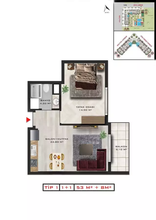 Квартира 44м² в Турции, Анталья. Стоимостью 191000€ аренда фото-26