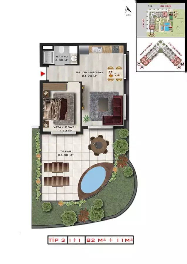 Квартира 44м² в Турции, Анталья. Стоимостью 191000€ аренда фото-27