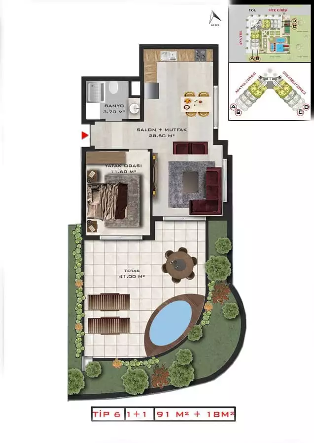Квартира 44м² в Турции, Анталья. Стоимостью 191000€ аренда фото-28