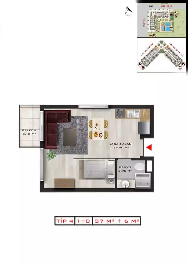 Квартира 44м² в Турции, Анталья. Стоимостью 191000€ аренда фото-30