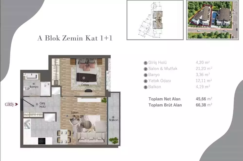 Квартира 62м² в Турции, Анталья. Стоимостью 199800€ аренда фото-23
