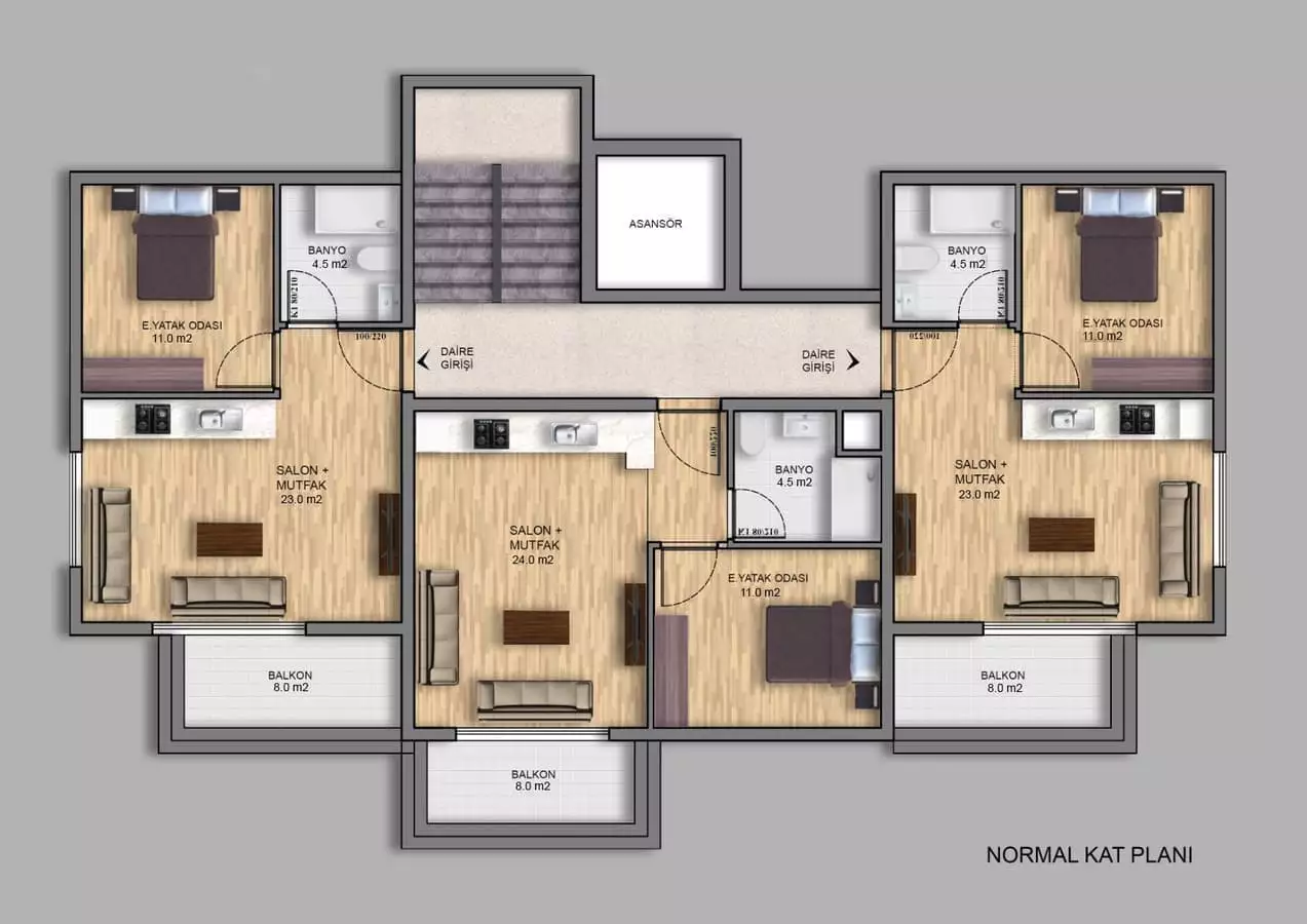 Квартира 48м² в Турции, Анталья. Стоимостью 99900€ аренда фото-29