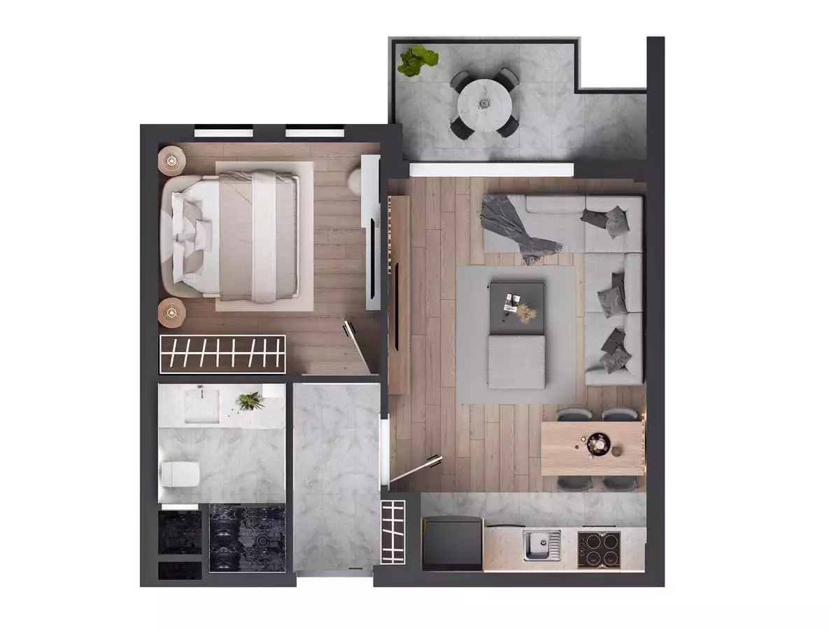 Квартира 60м² в Турции, Анталья. Стоимостью 127000€ аренда фото-23