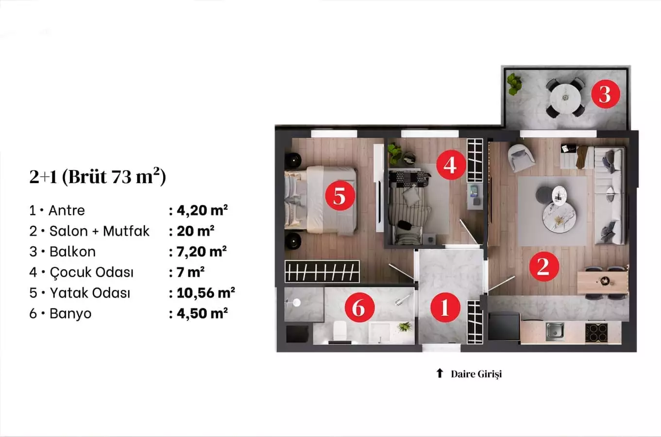 Квартира 60м² в Турции, Анталья. Стоимостью 131000€ аренда фото-23